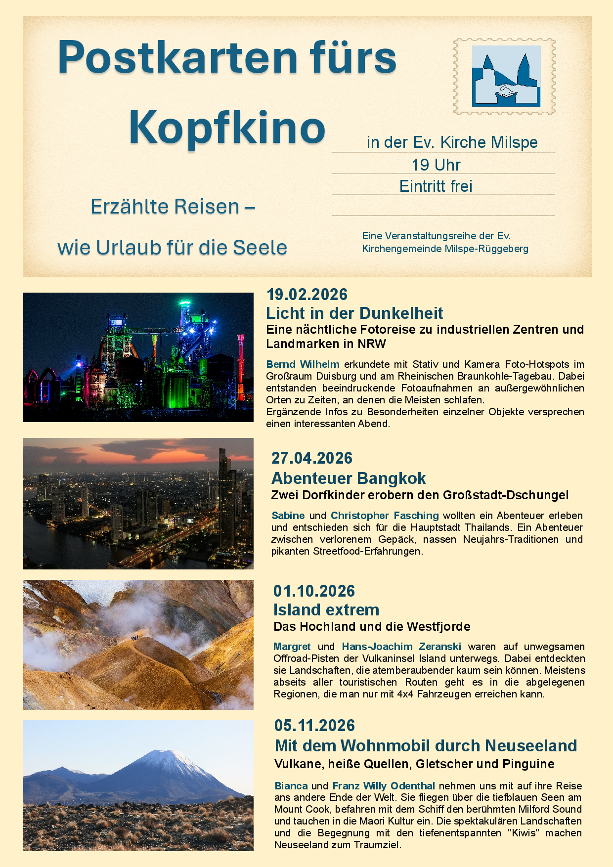 Einladung zu einer Vortragsreihe