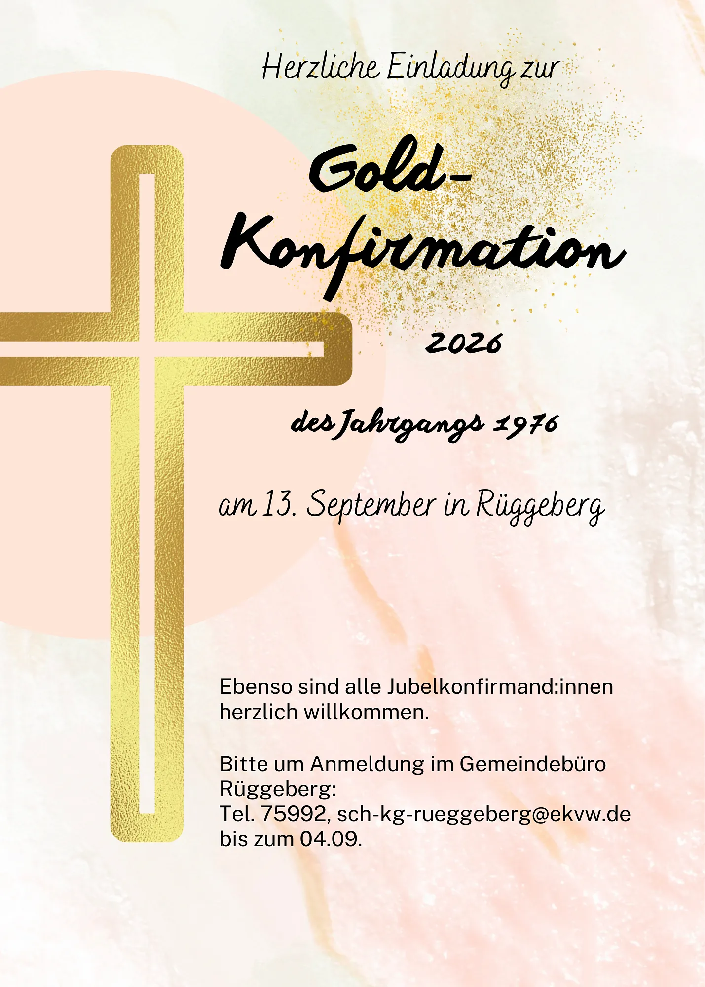 Goldkonfirmation in Rüggeberg am 13.09.