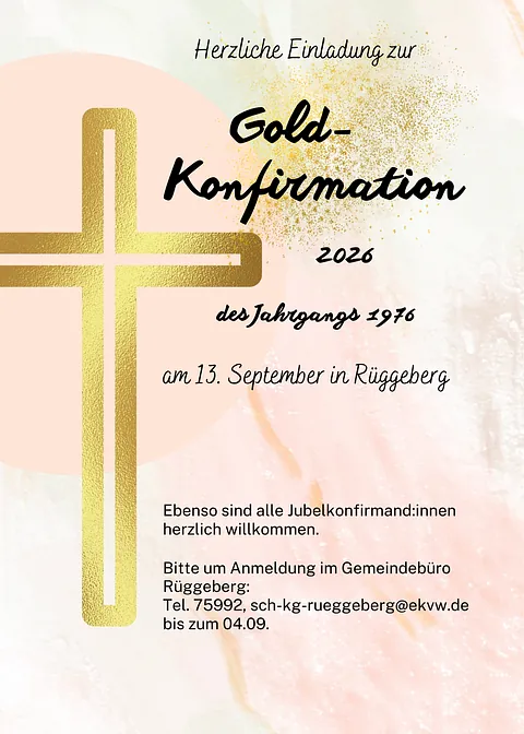 Goldkonfirmation in Rüggeberg am 13.09.