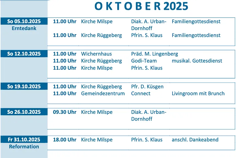 Gottesdienstplan des aktuellen Monats, das PDF finden sie darunter